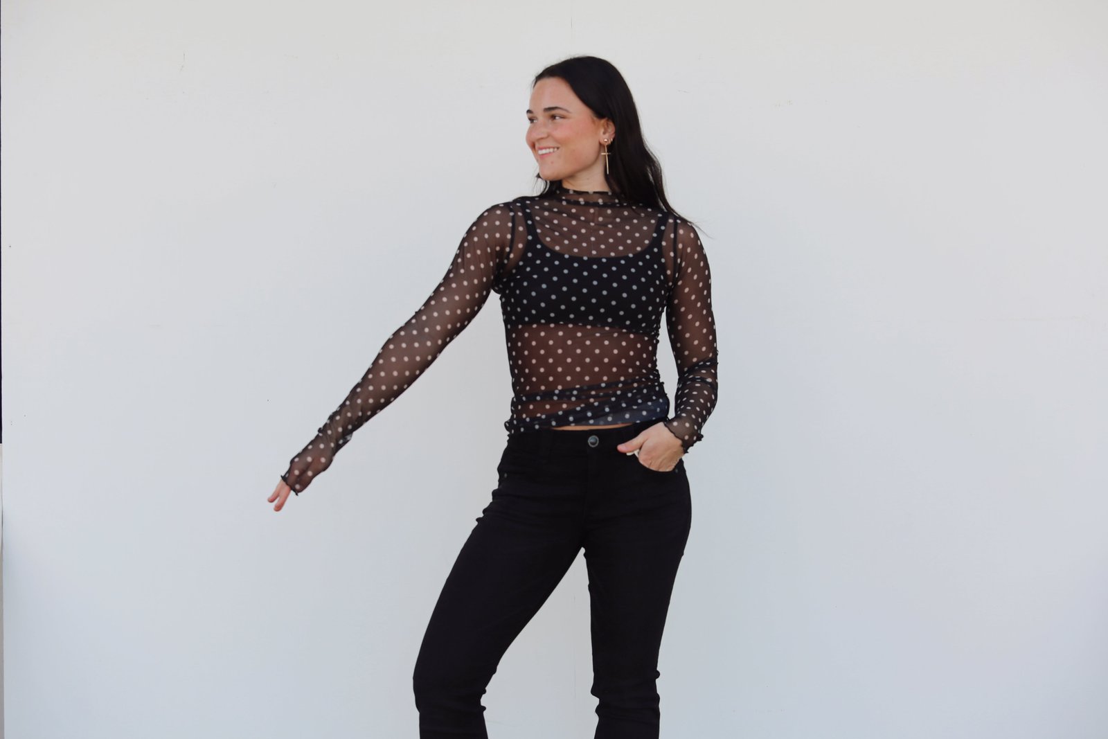 Phoebe Polka Dot Long Sleeve
